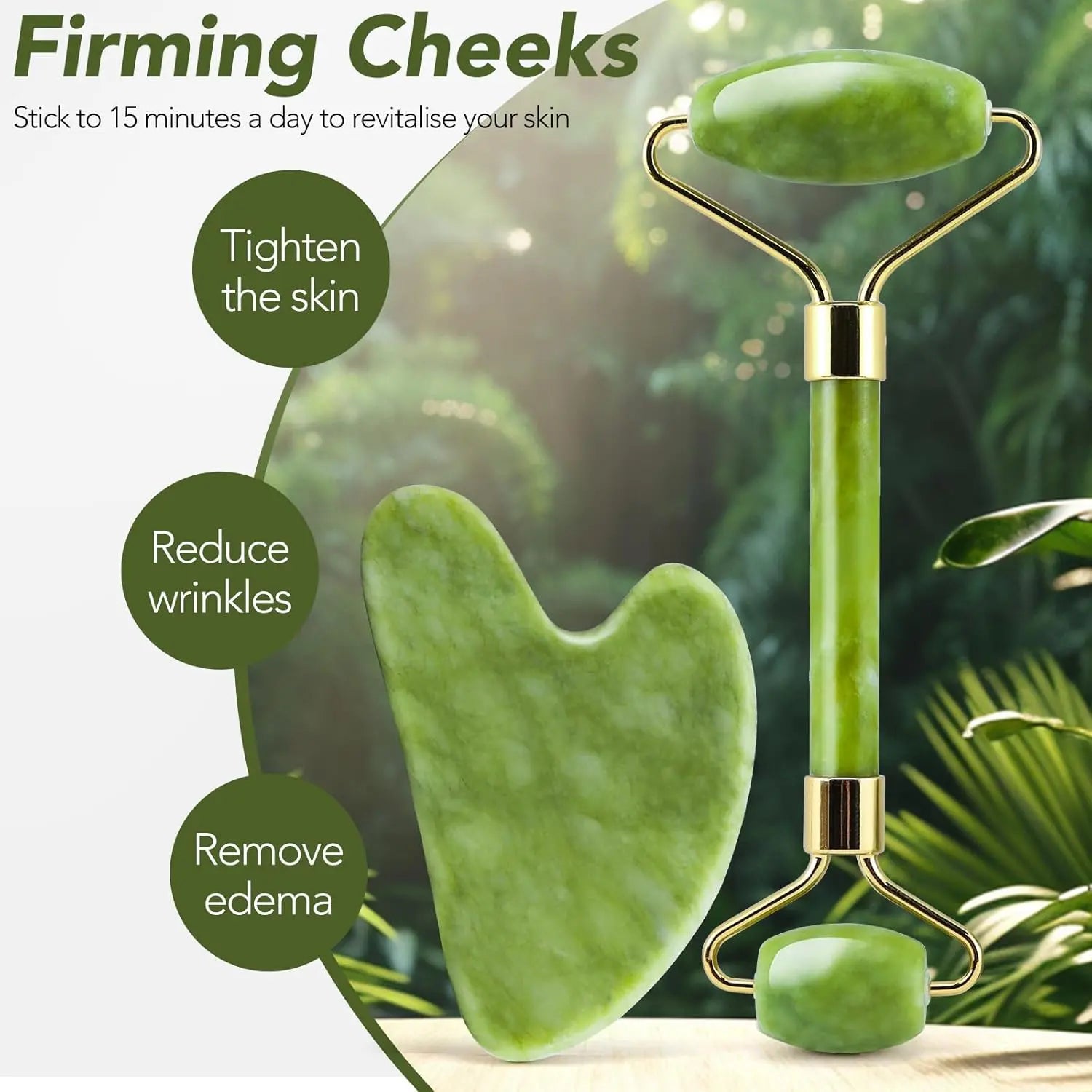 "Natural Jade Stone Face Massager" SmartNest