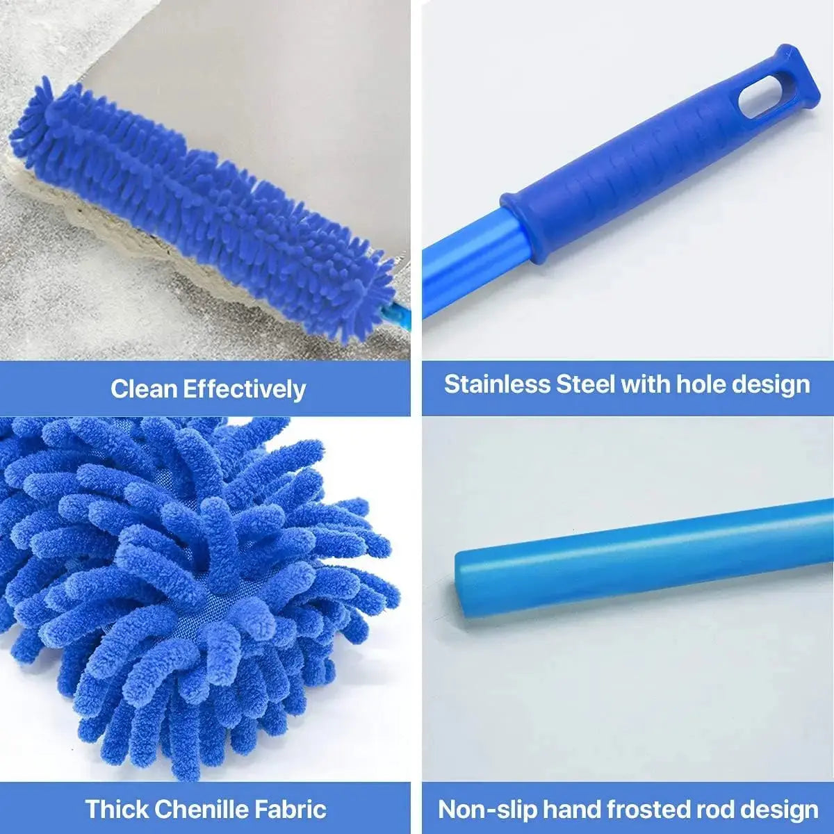 "Flexible Micro Fiber Duster With Stainless Steel Handle for Fan Cleaning" SmartNest