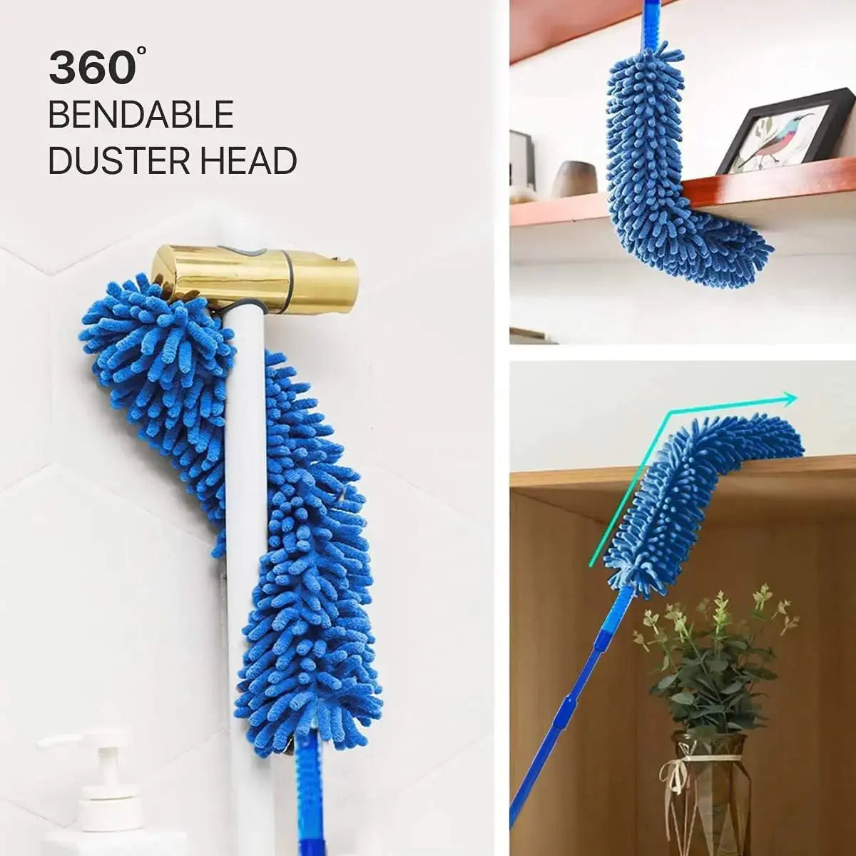 "Flexible Micro Fiber Duster With Stainless Steel Handle for Fan Cleaning" SmartNest